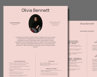 Chic Fashion Resume Template | Keynote & PowerPoint