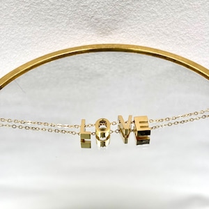 Charms Lettres Initiales en Acier Inoxydable 316L Doré à l’Or Fin 14K – Charm à Glisser pour Colliers ou Bracelets personnalisés