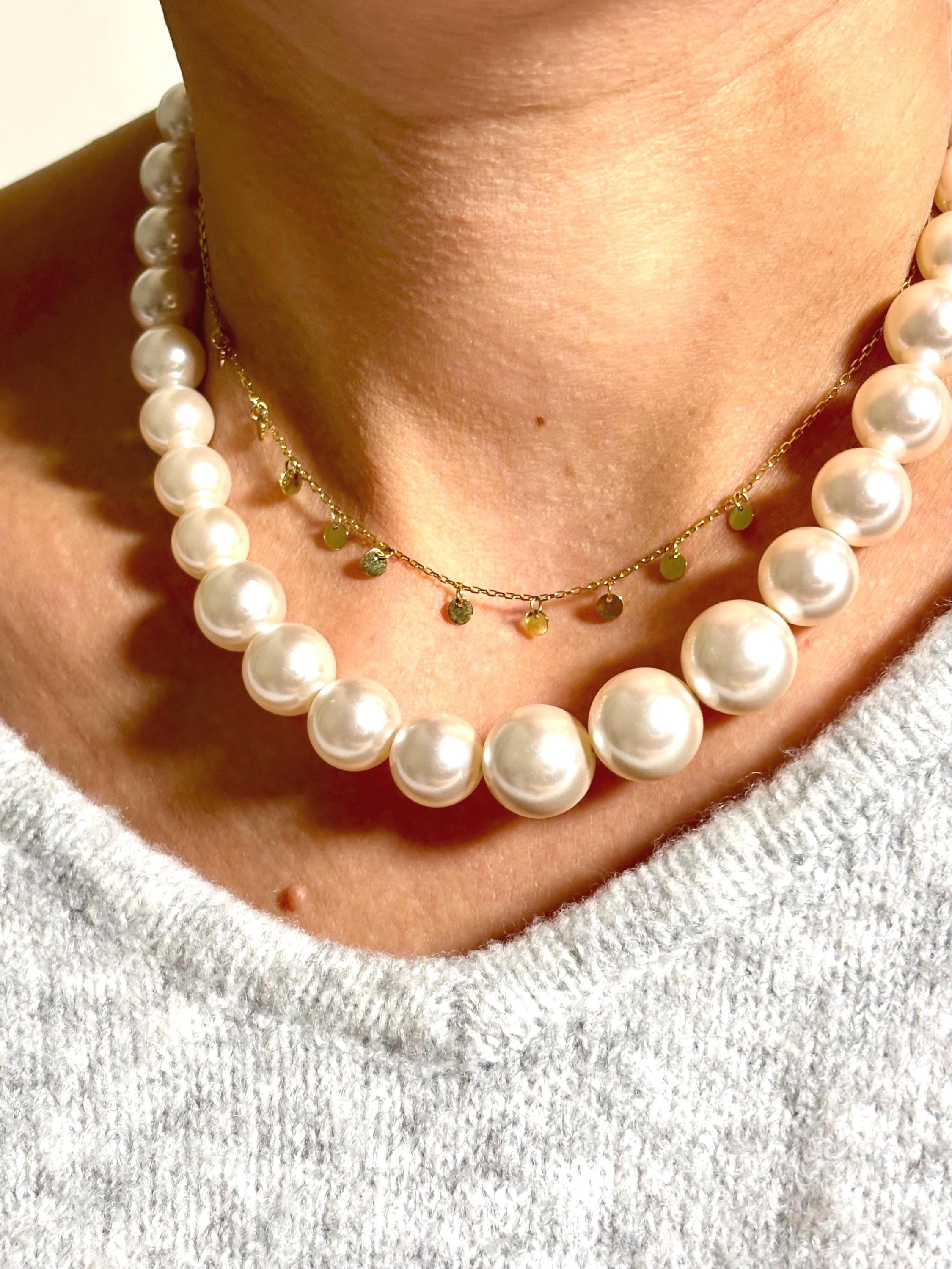 Collier Ras de Cou Femme avec Perles