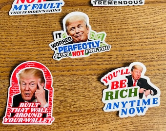 Political Sticker Set: Anti-Trump FDT Memes - Waterproof Vinyl