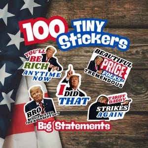 Anti-Trump &quot;I Did That&quot; Funny Sticker Pack, Stickers for Planner Anti-Maga Vinyl Decal for Political Protest & Bold Messages