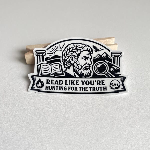 Philosophy Quote Sticker: Study Decor for Book Lovers (Durable Vinyl)