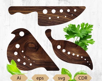 Wooden Herb Stripper Svg bundle laser Cutting files, CNC Cutting, kitchen appliance
