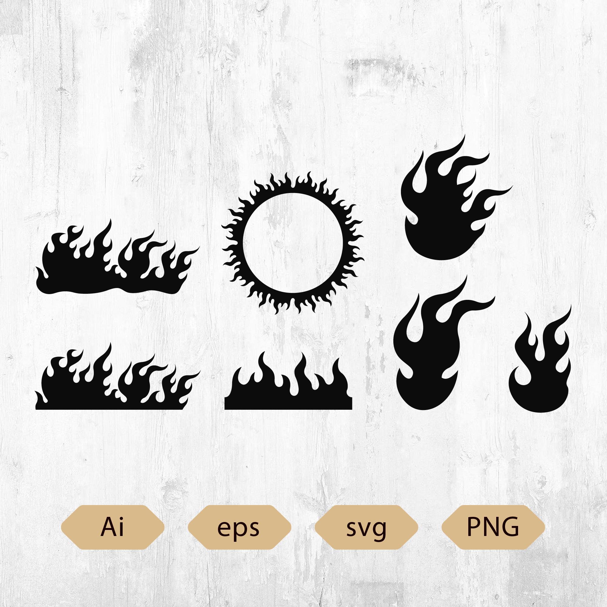 Fire Rays Svg Fire Elements Svg Bundle, Instant Download, Fire Home Decoration, Fire ...