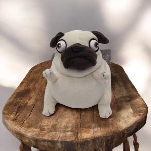15cm Pig the Pug Plush Toy – Cute Dog Stuffed Animal, Soft Plush Doll, Cartoon-Inspired Gift for Kids & Pet Lovers
