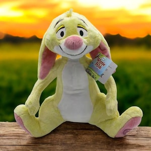 Peluche lapin Winnie l&#39;ourson faite main : peluche en coton et polaire
