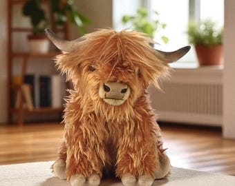 Highland Cow Plush Toy: Large 28cm Stuffed Animal