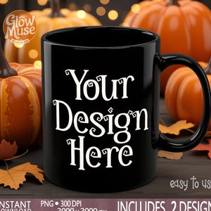Halloween Black Mug Mockup, Pumpkin Mug Mockup, Fall Spooky Mug Mockup, Mug Mockup Halloween, Mug Mockup Black 11 oz, Mug Mockup Bundle