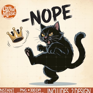 No Kings in America Black Cat PNG File, Anti Racist PNG, No Kings In America Download, NOPE Anti Trump Protest Png, Since 1776 Patriotic Png