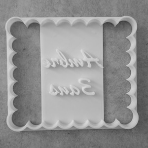 Personalized cookie cutter, customizable first name, age and patterns, original tool for shortbread and petit-beurre pastries