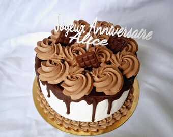 Personalized Cake Topper Design, customizable pastry decoration, Birthday, Bachelorette Party, Baptism, Wedding