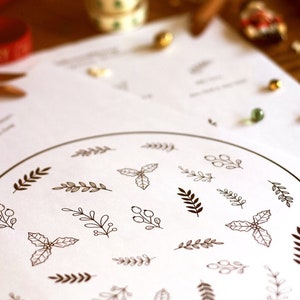 PDF Digital Download - Christmas Greenery Embroidery Pattern. Hand Embroidery Pattern PDF. Christmas embroidery pattern.