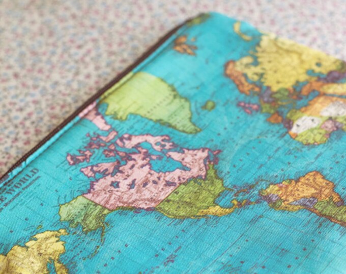 World Map Purse.vintage World Map Make up Bag.vintage Map Purse.world Map Travel Bag.old Map ...