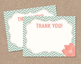 Baby Shower THANK YOU Cards - FLAT A2 Sized - Instant Download