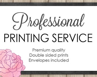 Professional Printing Service - Double Sided Cardstock Prints - Envelopes Included - Card size 5x7