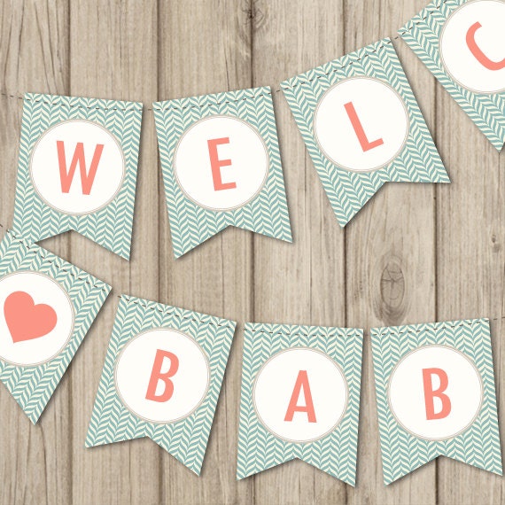 BABY SHOWER BANNER Baby Banner Printable Baby Etsy