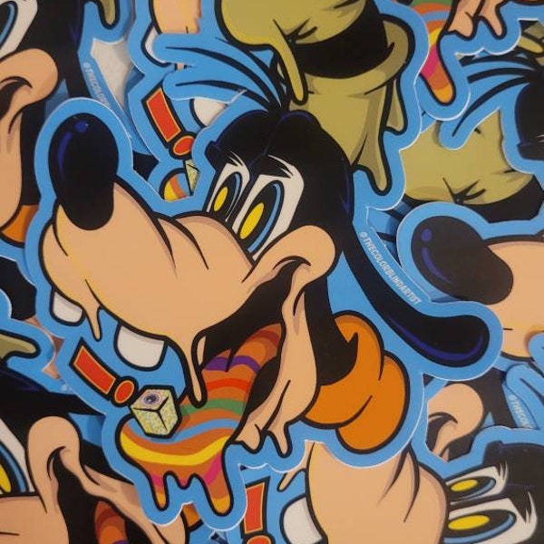 Trippy LSD Goofy Psychodelic Vinyl Sticker