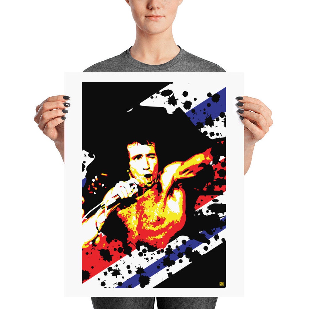 Bon Scott AC/DC Singer Hard Rock Pop Art Home Decor Prints - Etsy