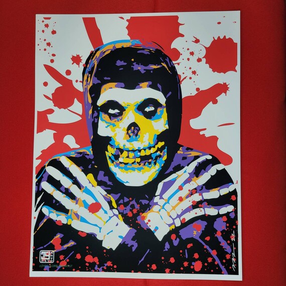 Misfits Crimson Ghost Pop Art Print Horror Punk Rock Skeleton