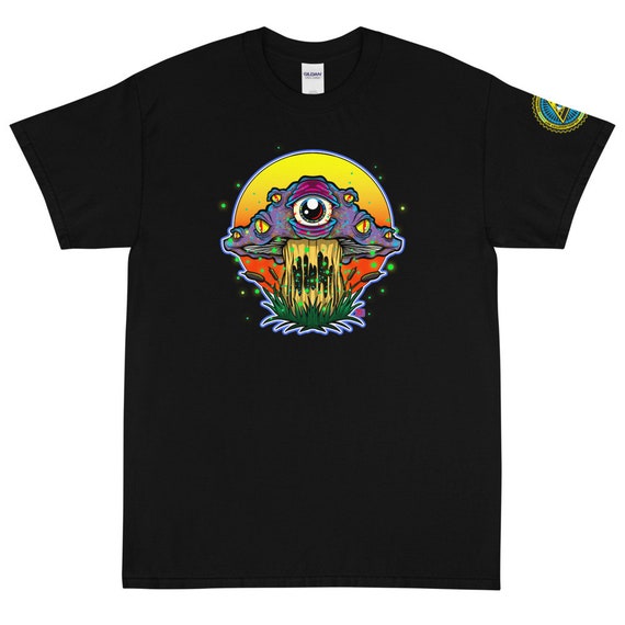 Mushroom, Trippy, Eyeballs, Psychedelic, Shroom, Short Sleeve,T-Shirt, Mens, Womens, Unisex, Mushroom Tee, Fungi Shirt, Fungi