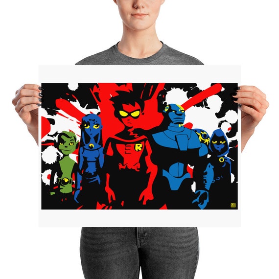 Colorful Teen Titans Pop Art Prints