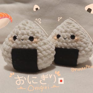 PATRÓN DE GANCHILLO / Patrón de Onigiri Amigurumi Fácil Sin Coser / Descarga Digital Instantánea (PDF) / Guía de Instrucciones Digitales de Onigiri de Ganchillo