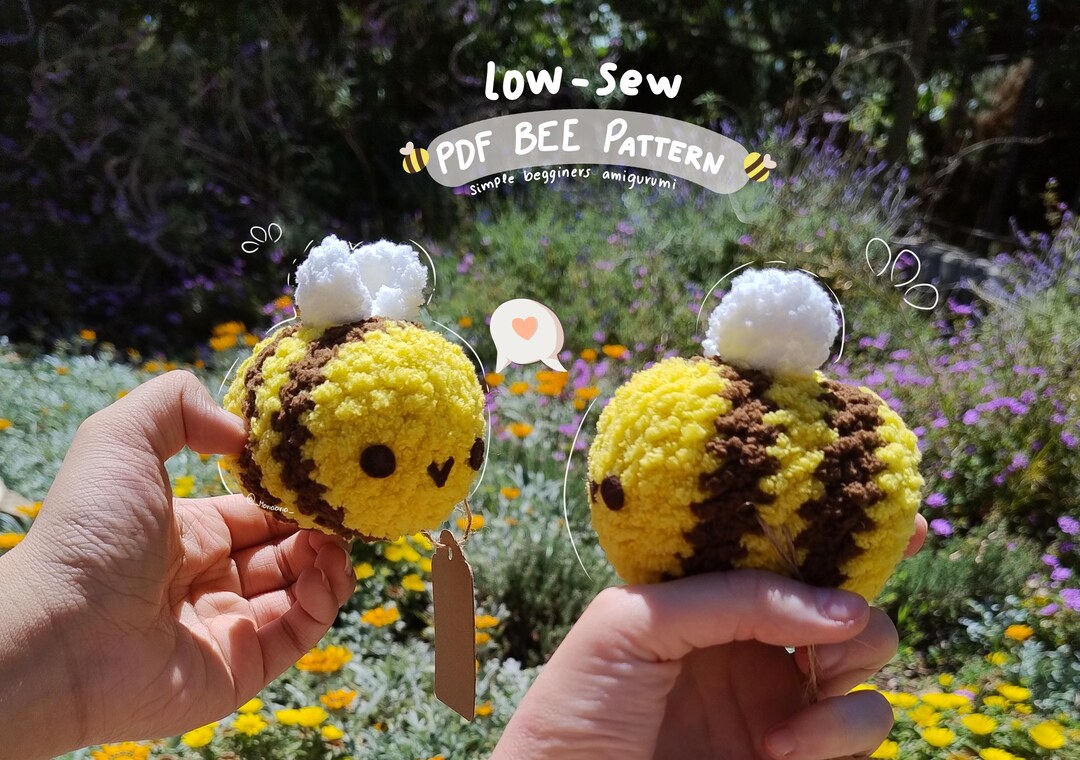 Crochet Bee Pattern | Low-sew Amigurumi, Beginner Friendly (PDF) - Etsy