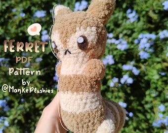 Ferret Crochet Pattern | Amigurumi Plush Toy PDF Instructions Guide