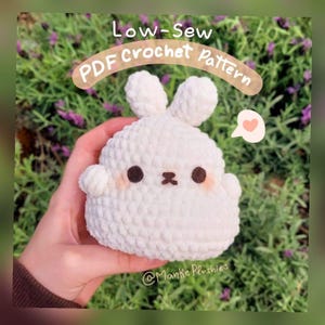 CROCHET PATTERN | Easy (Low-Sew) Molang Bunny Pattern Amigurumi | Instant Digital Download (PDF) | Bunny Crochet Digital Instructions Guide