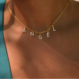 Collier initial personnalisé pour femme, pendentif lettre en acier inoxydable, bijoux prénom personnalisés, cadeau à breloques minimalistes, collier tendance