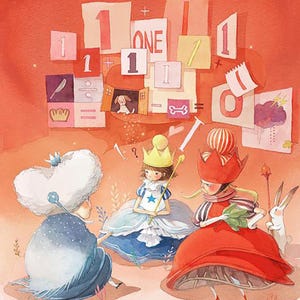 Illustrazione ad acquerello, illustrazione fantasy, regalo per bambini. Illustrazioni originali ad acquerello dipinte a mano