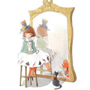 Ilustración de acuarela, ilustración de fantasía, regalo infantil. Ilustraciones de acuarela originales pintadas a mano.
