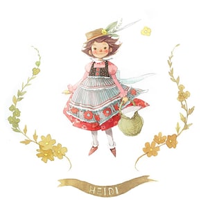 Ilustración de acuarela, ilustración de fantasía, regalo infantil. Ilustraciones de acuarela originales pintadas a mano.