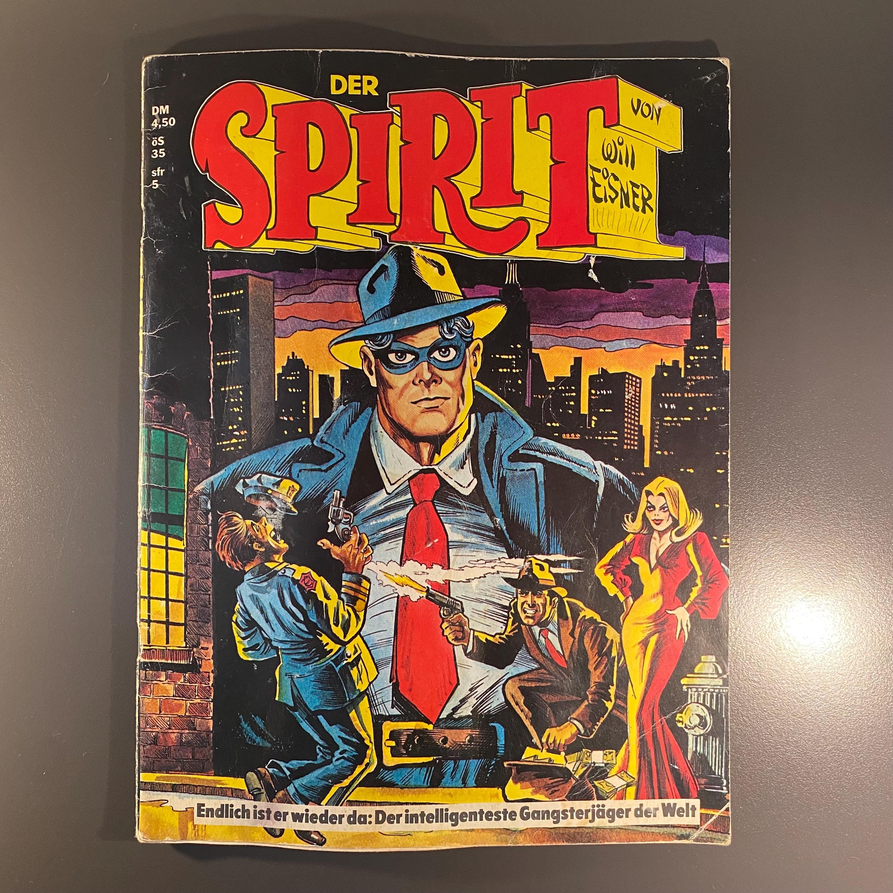 The Spirit Comic by Will Eisner, vintage graphic novel, 1970s original, German language