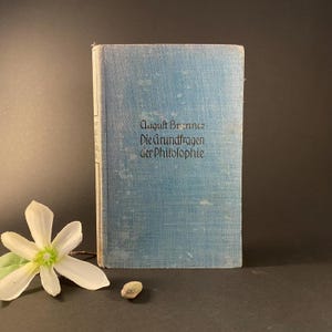 Philosophy book vintage, August Brunner, Germany 1933, 295 pages, in good condition, Fraktur font, Gift for Historian Book Collector
