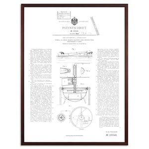 German Radar Patent Print 1904, Parchment Style Poster, Vintage Engineering Art, Nautical Device Diagram, Industrial Wall Decor