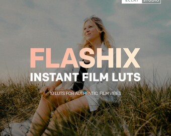 10 Flashix Instant Film LUTs | Authentic Instant Photo Aesthetic, Soft Pastel Retro Tones for DaVinci Resolve