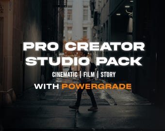Pro Creator Studio Pack LUTs | .Cube Files for DaVinci Resolve Premiere Final Cut CapCut