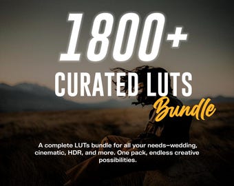 Paquete Mega de más de 1800 LUTs .CUBE: Filtros de edición de vídeo (DaVinci, Premiere, FCP, CapCut, Móvil)