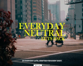20 Everyday Neutral LUTs for Video Editing | Natural Clean Aesthetic, Professional Color Grading for Premiere Pro, DaVinci Resolve, CapCut