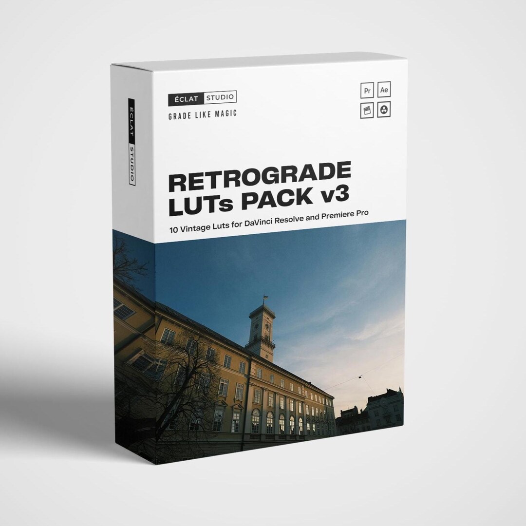 Color Grading Cube Vintage Film Luts: Retrograde V3 Cinematic Color Grading (.CUBE Files ...