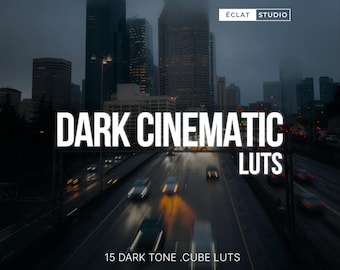 15 Dark Cinematic LUTs for Video Editing | Moody Noir Film Tones, Deep Shadow Aesthetic Filters for Premiere Pro, DaVinci Resolve
