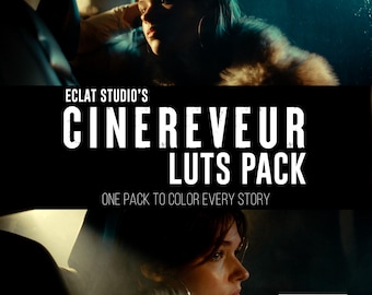 CineReveur 15 LUT cinematográficas para archivos .CUBE de DaVinci Resolve, Capcut, FCP y Mobile