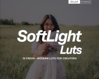 Softlight Cinematic LUTs for Video Editing | Soft Minimalist Aesthetic, Dreamy Pastel Premiere Pro, DaVinci Resolve, Final Cut, CapCut