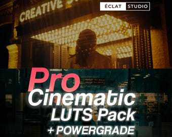 Paquete de LUTs cinematográficos profesionales + LUTs Powergrade / .CUBE para DaVinci Resolve, FCP, CapCut y dispositivos móviles.