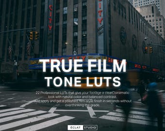 True Film Tone LUTs | 22 Professional Cinematic Grades