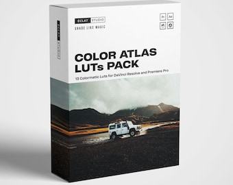 Color Atlas LUTs: 13 Film Looks for DaVinci Resolve (.CUBE)