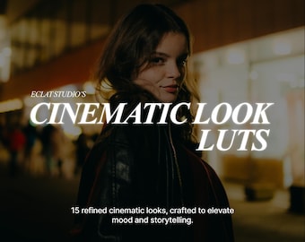 15 Cinematic Look LUTs for Video Editing | Professional Movie Aesthetic, High-End Film Tones for Premiere Pro, DaVinci Resolve