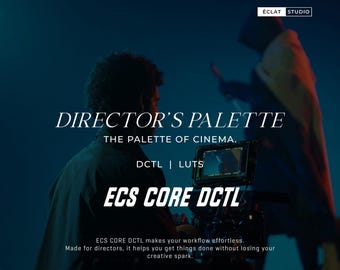 Directors Pallet: 20 Cinematic LUTs + ECS CORE DCTL for DaVinci Resolve Studio | Professional Color Grading Pack, Film Look, Look Dev Tool
