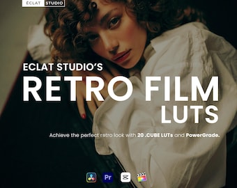 Retro Film LUTs Pack - Classic Film Look Color Grading for DaVinci Resolve, Premiere Pro, Final Cut & More